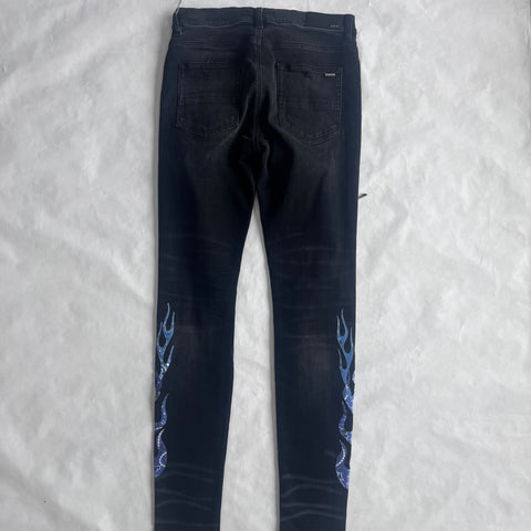 Amiri Bandana Flame Jeans