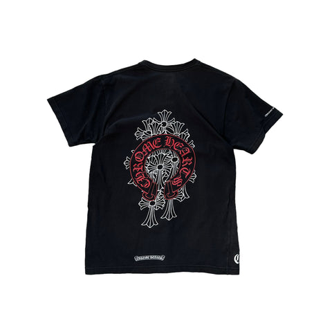 CHROME HEARTS Red and Black Logo Tee