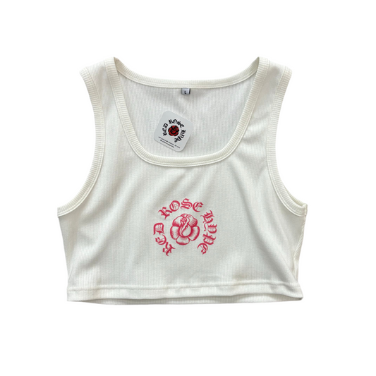 Red Rose Crop Tee