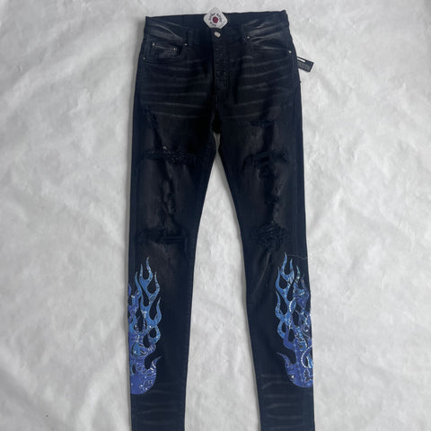 Amiri Bandana Flame Jeans