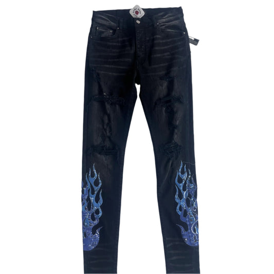 Amiri Bandana Flame Jeans