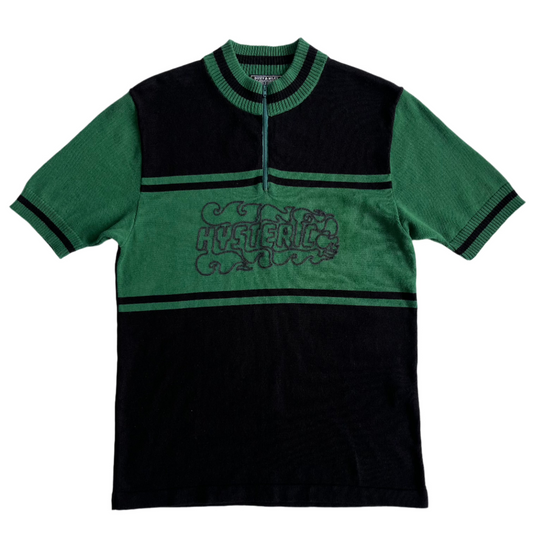 Hysteric Glamor Green Half Zip Tee