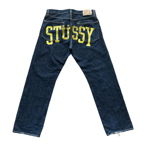 STUSSY Yellow Print Jeans