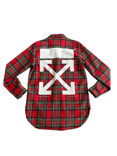 Off-White Logo Red Plaid Flannel