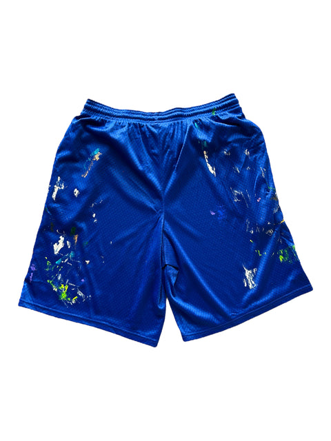 Gallery Department French Logo Blue Gym Shorts